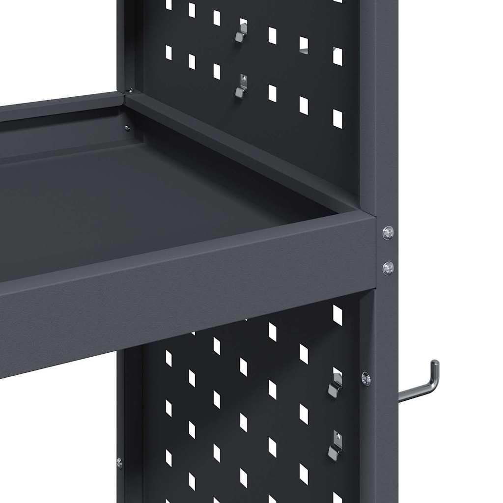 Werkzeugwagen Anthrazit 65 x 35 x 111 cm Kaltgewalzter Stahl