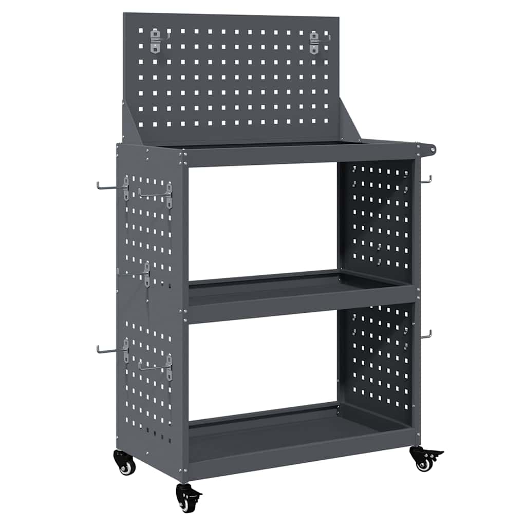 Werkzeugwagen Anthrazit 65 x 35 x 111 cm Kaltgewalzter Stahl