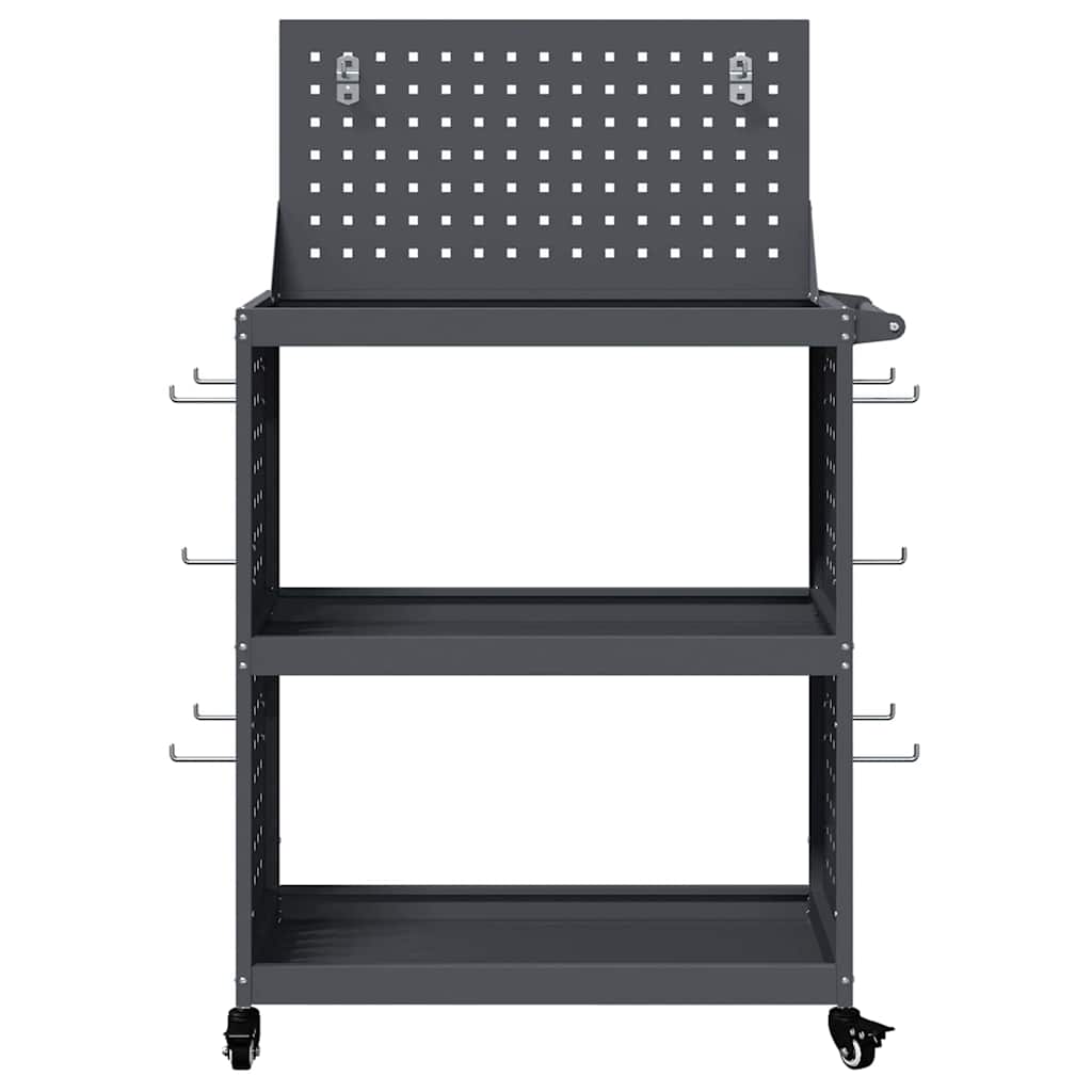 Werkzeugwagen Anthrazit 65 x 35 x 111 cm Kaltgewalzter Stahl
