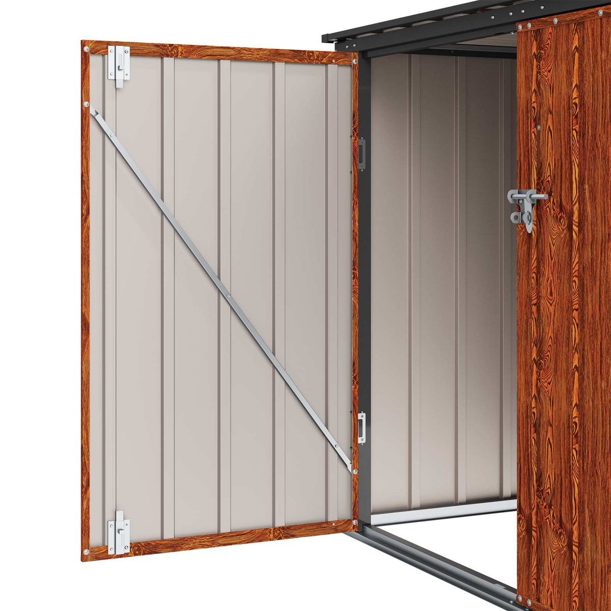 Gartenlagerbox Braun 151,5 x 82 x 110,5 cm Stahl