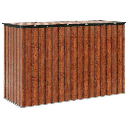 Gartenlagerbox Braun 214 x 82 x 132 cm Stahl
