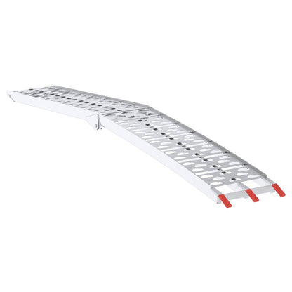 Zusammenklappbare Motorradrampe 340 kg pro Rampe 2 Stk. Silber