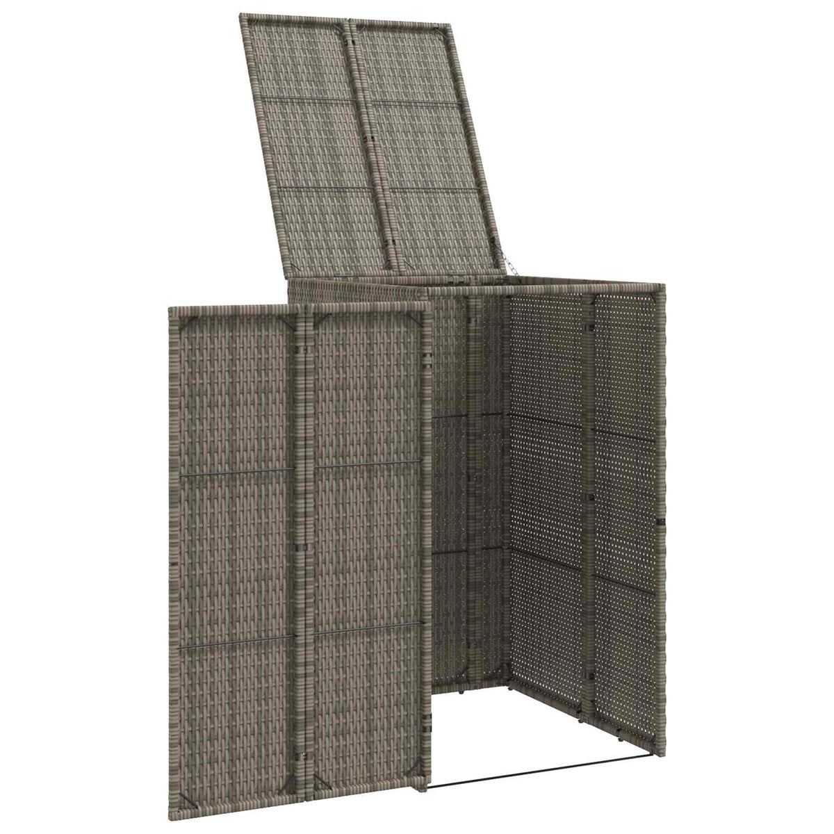 Mülltonnenbox Grau 65 x 80 x 115 cm Polyethylen