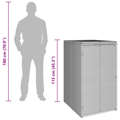 Mülltonnenbox Grau 65 x 80 x 115 cm Polyethylen