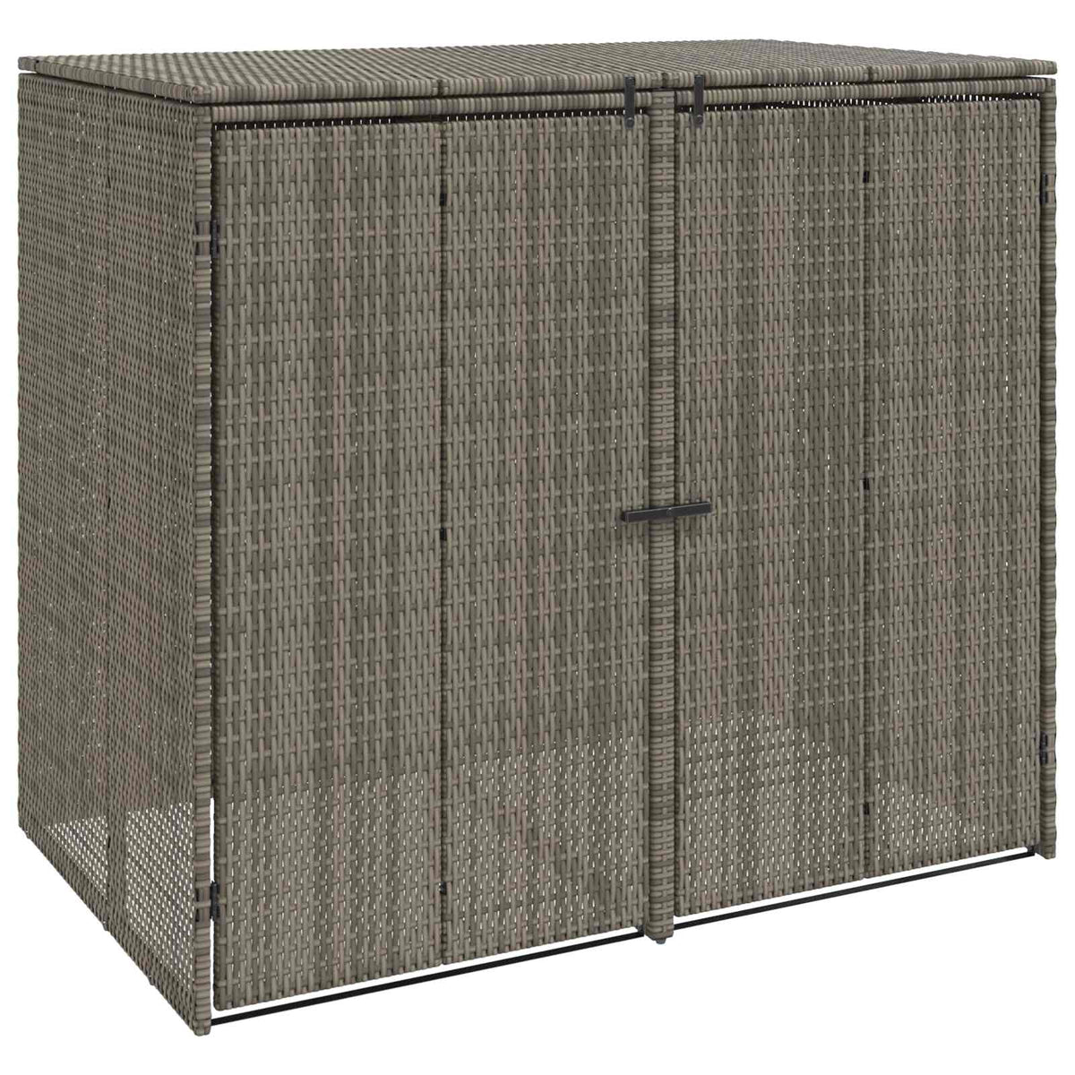 Mülltonnenbox 2 stk. Grau 130 x 80 x 115 cm Polyethylen
