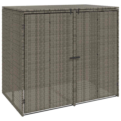 Mülltonnenbox 2 stk. Grau 130 x 80 x 115 cm Polyethylen
