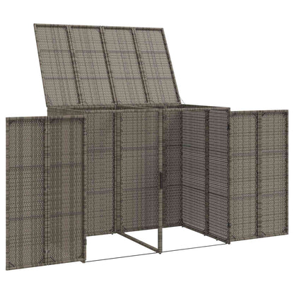 Mülltonnenbox 2 stk. Grau 130 x 80 x 115 cm Polyethylen