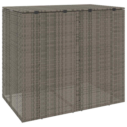 Mülltonnenbox 2 stk. Grau 130 x 80 x 115 cm Polyethylen