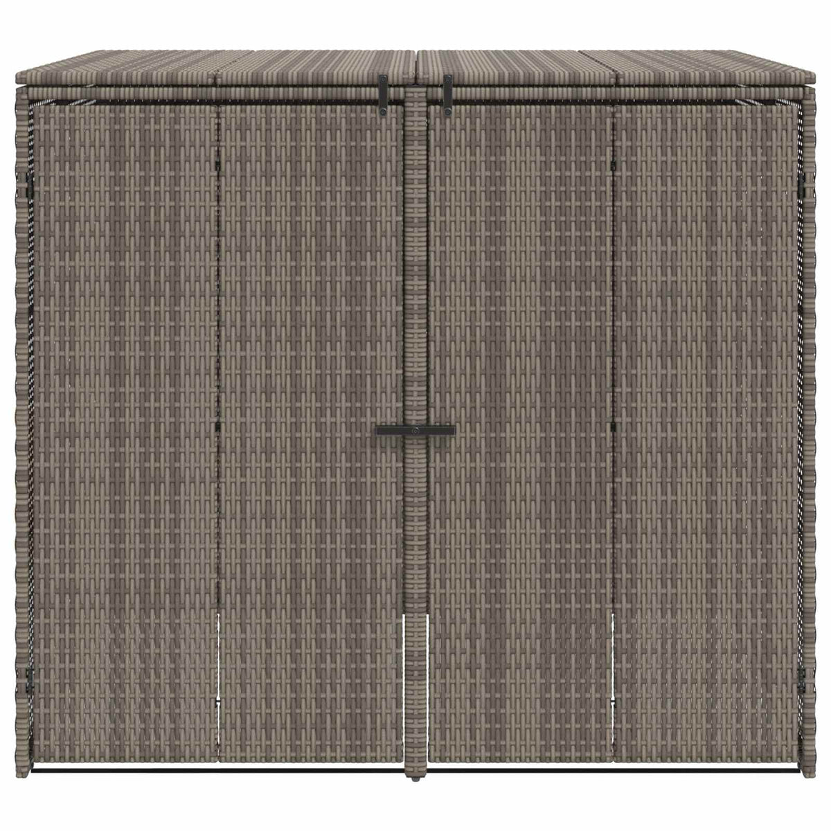 Mülltonnenbox 2 stk. Grau 130 x 80 x 115 cm Polyethylen