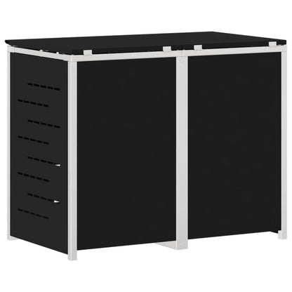 Mülltonnenboxen aus Edelstahl – verschiedene Größen und Farben – Schwarz · 2 Tonnen – Ansicht 9