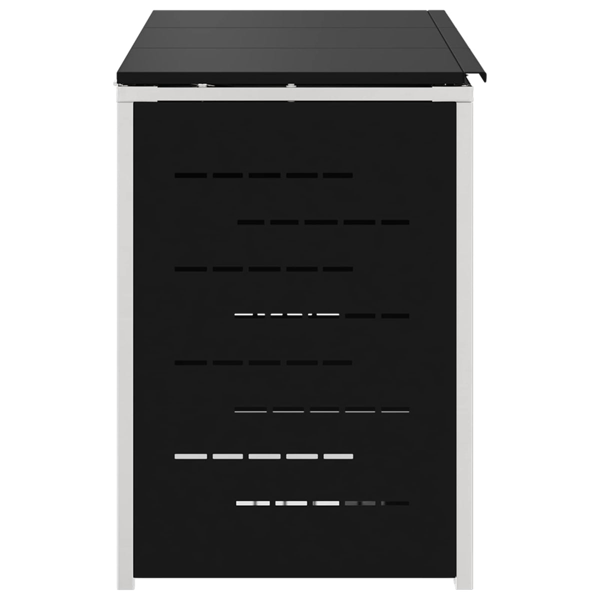 Mülltonnenboxen aus Edelstahl – verschiedene Größen und Farben – Schwarz · 3 Tonnen – Ansicht 8
