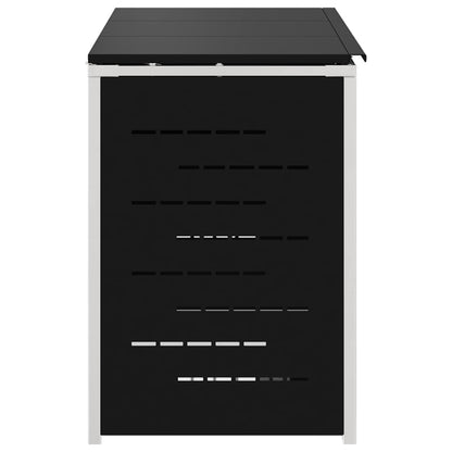 Mülltonnenboxen aus Edelstahl – verschiedene Größen und Farben – Schwarz · 3 Tonnen – Ansicht 8