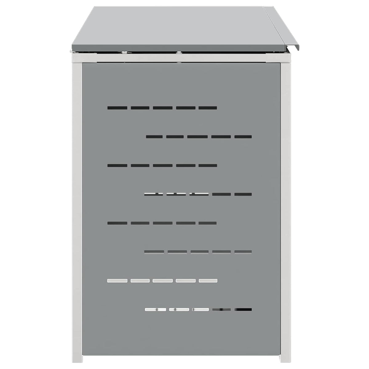 Mülltonnenboxen aus Edelstahl – verschiedene Größen und Farben – Grau · 3 Tonnen – Ansicht 8