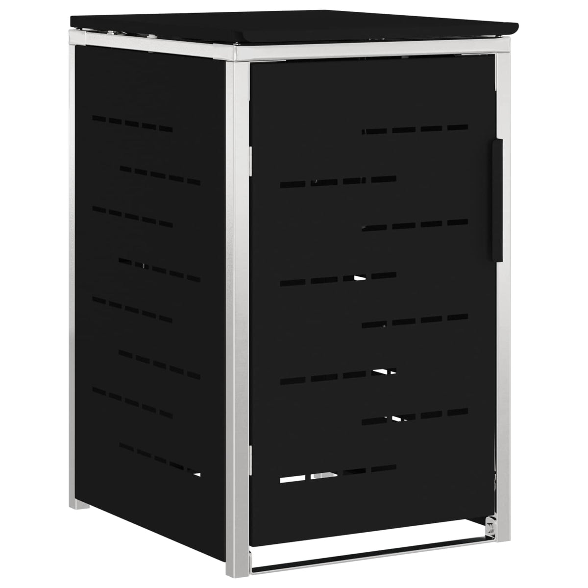 Mülltonnenboxen aus Edelstahl – verschiedene Größen und Farben – Schwarz · 1 Behälter 240 L – Ansicht 2