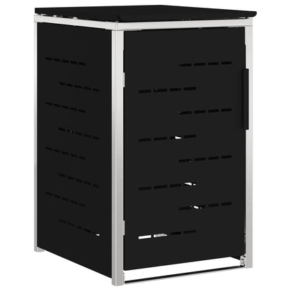 Mülltonnenboxen aus Edelstahl – verschiedene Größen und Farben – Schwarz · 1 Behälter 240 L – Ansicht 2