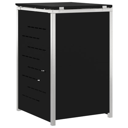 Mülltonnenboxen aus Edelstahl – verschiedene Größen und Farben – Schwarz · 1 Behälter 240 L – Ansicht 8