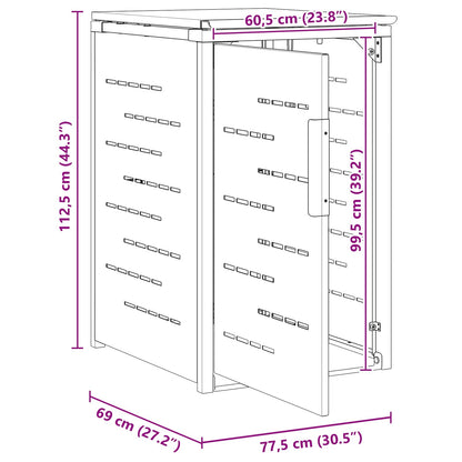 Mülltonnenboxen aus Edelstahl – verschiedene Größen und Farben – Schwarz · 1 Behälter 240 L – Ansicht 11