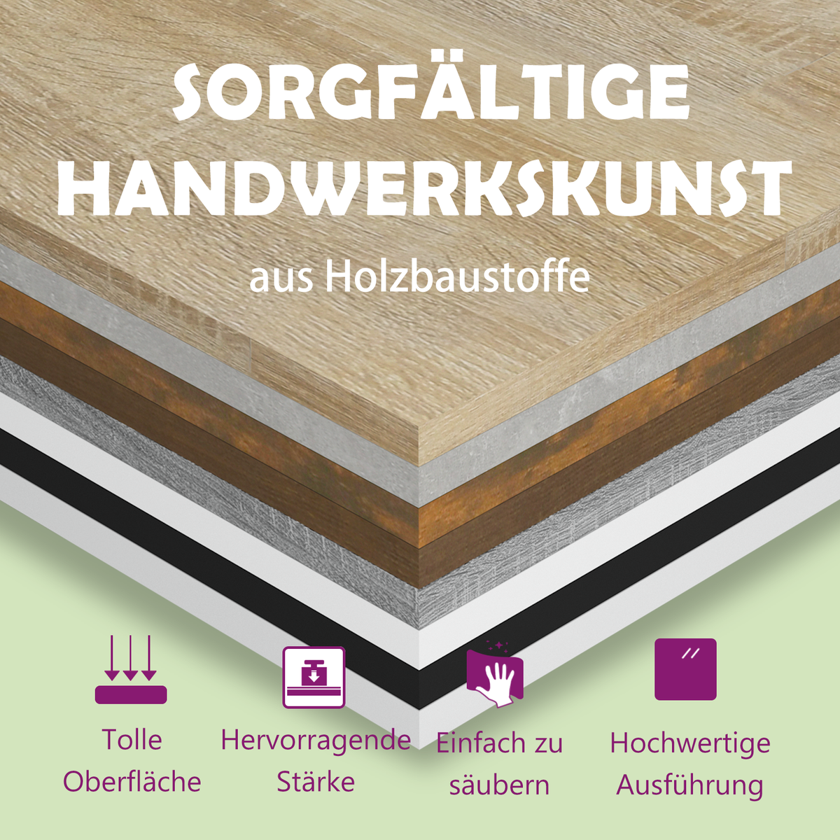 Bücherregal/Sideboard Betongrau 50x25x80 cm Holzwerkstoff