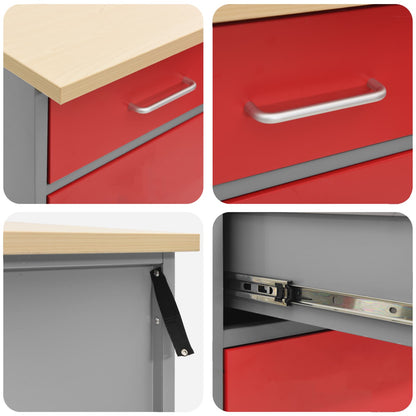 Werkstattschrank-System – Rot – Ansicht 12