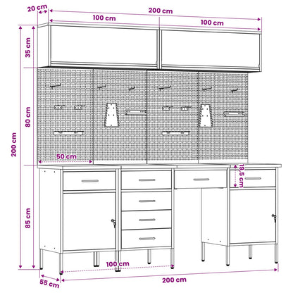 Werkstattschrank-System – Schwarz – Ansicht 13