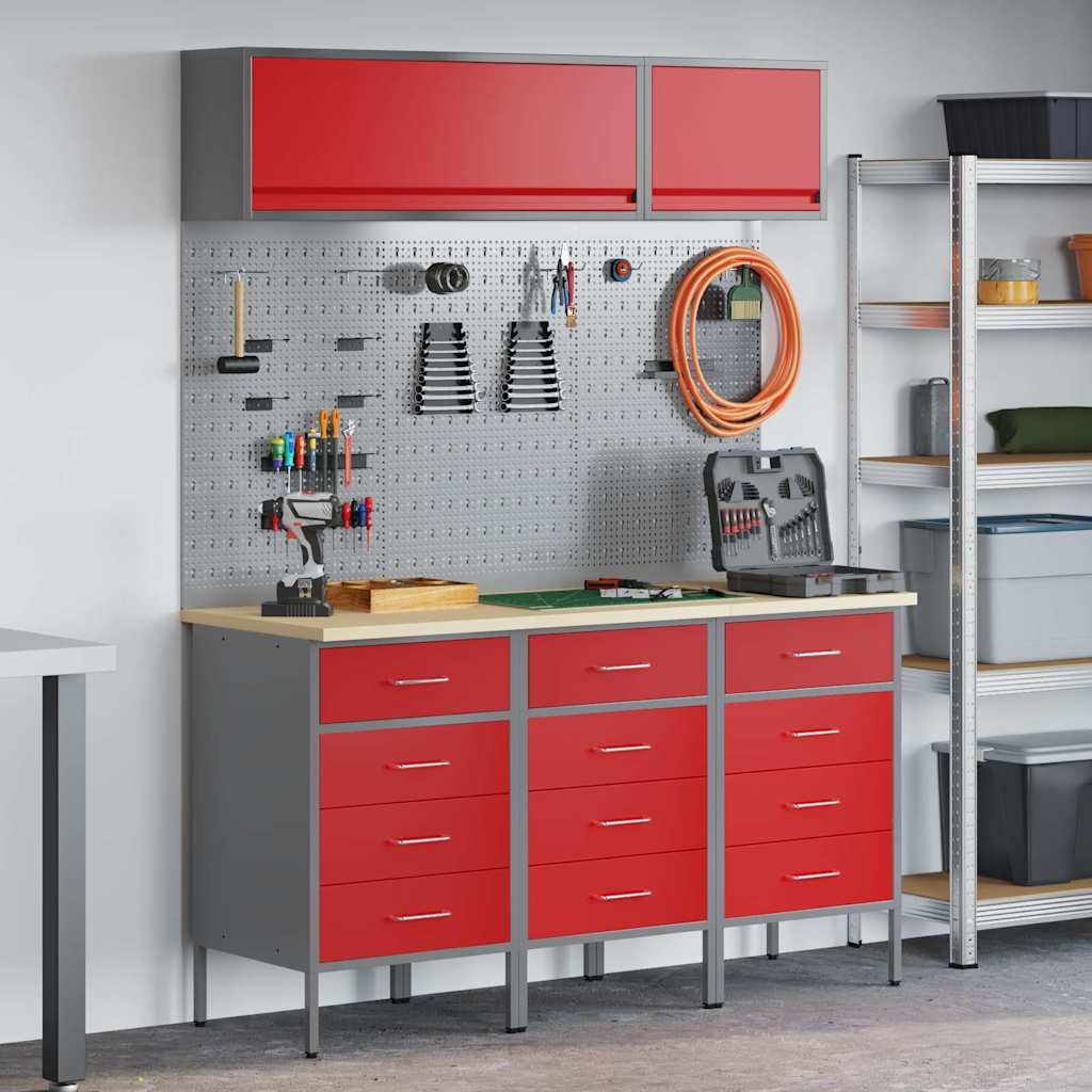 Werkstattschrank-System – Rot – Ansicht 2