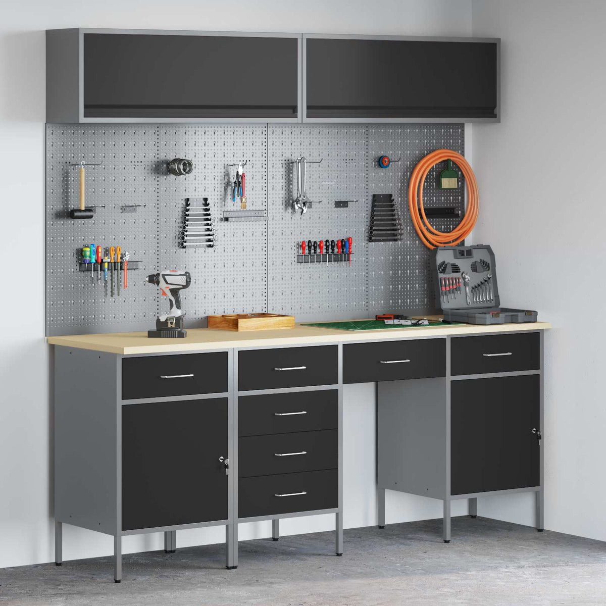 Werkstattschrank-System – Schwarz – Ansicht 2