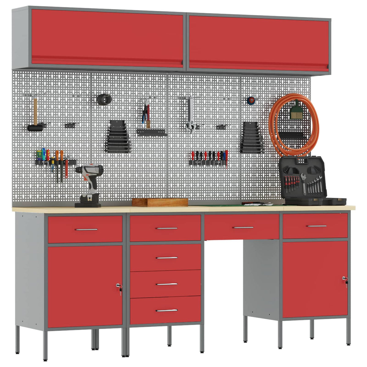 Werkstattschrank-System – Rot – Ansicht 2