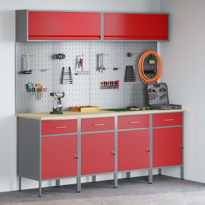 Werkstattschrank-System – Rot – Ansicht 2