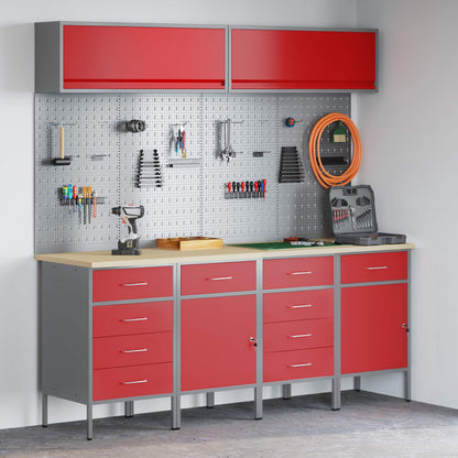 Werkstattschrank-System – Rot – Ansicht 2
