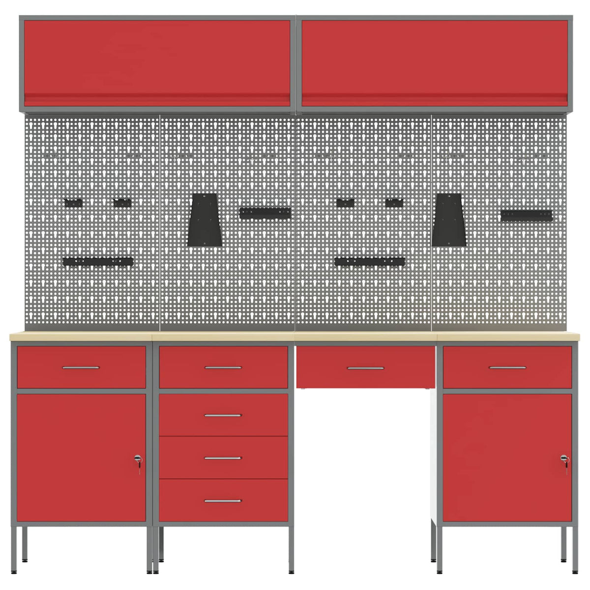 Werkstattschrank-System – Rot – Ansicht 3