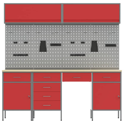 Werkstattschrank-System – Rot – Ansicht 3
