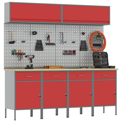Werkstattschrank-System – Rot – Ansicht 3