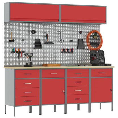 Werkstattschrank-System – Rot – Ansicht 3