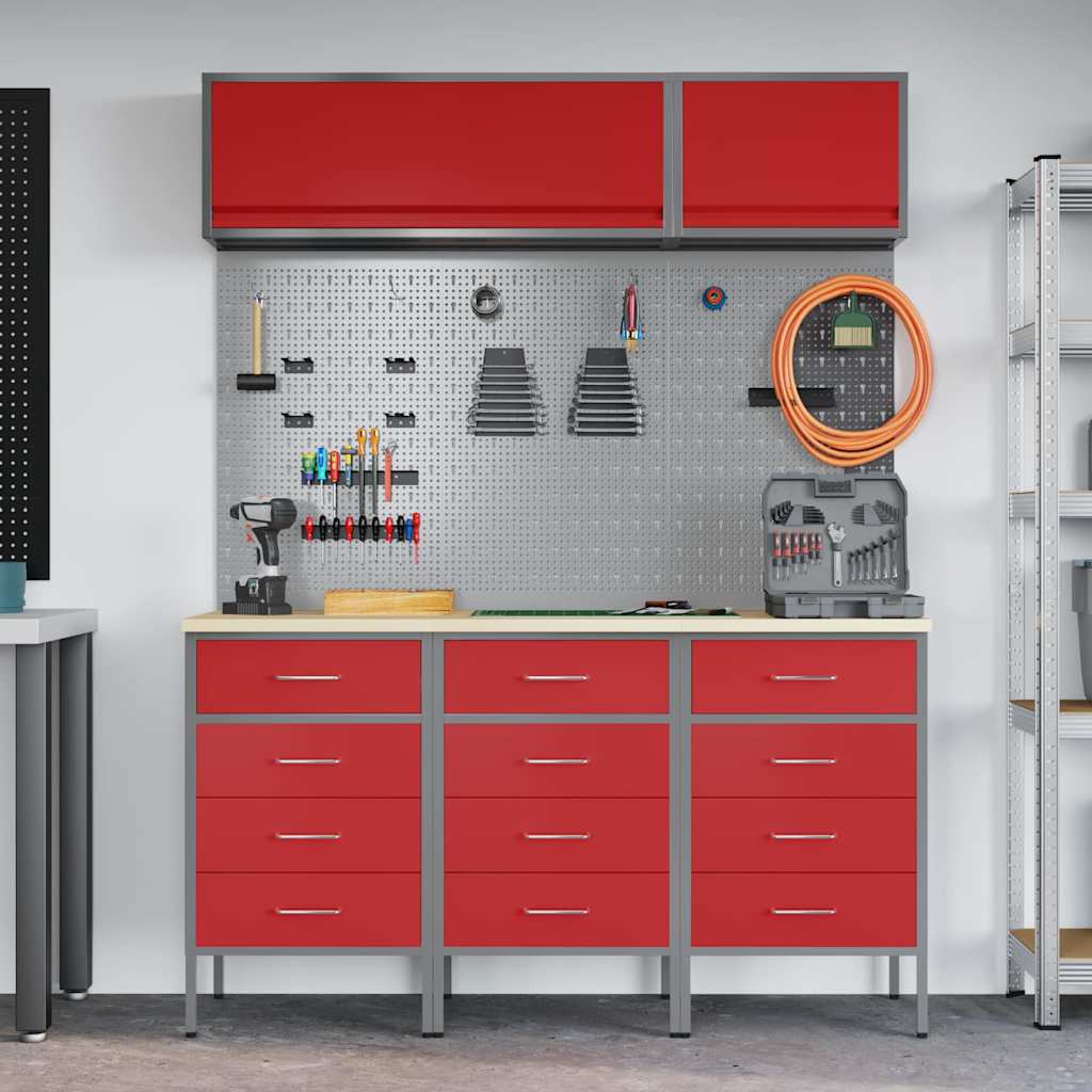 Werkstattschrank-System – Rot – Ansicht 4
