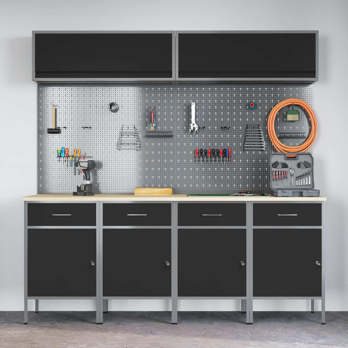 Werkstattschrank-System – Schwarz – Ansicht 4