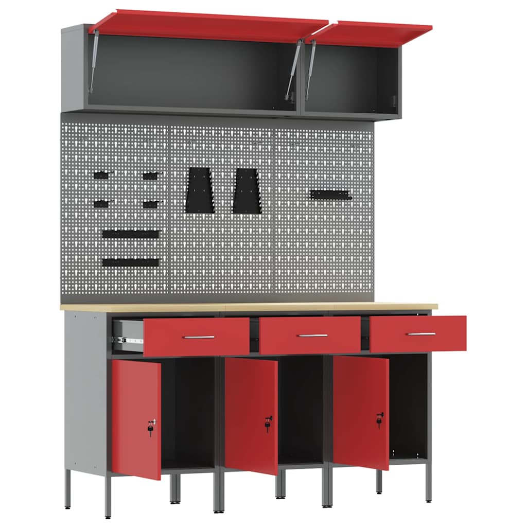 Werkstattschrank-System – Rot – Ansicht 5