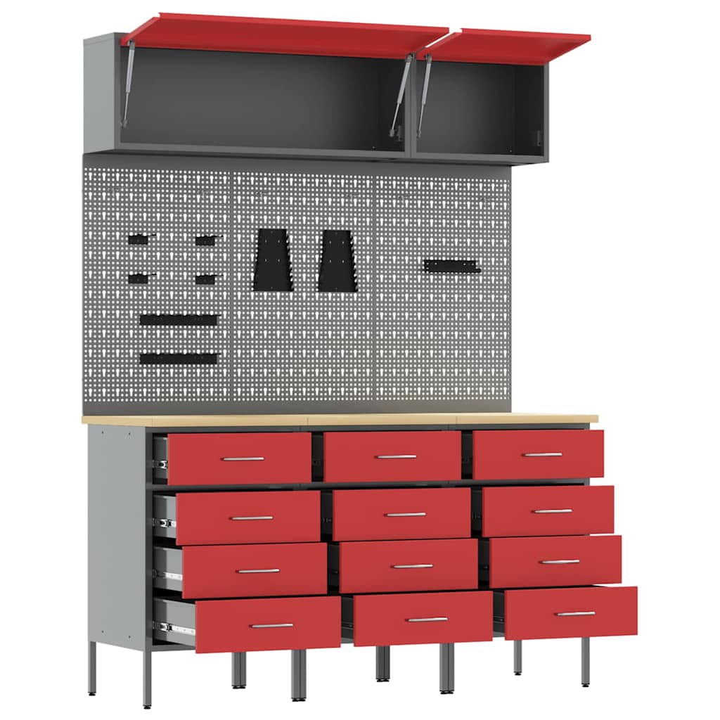 Werkstattschrank-System – Rot – Ansicht 5