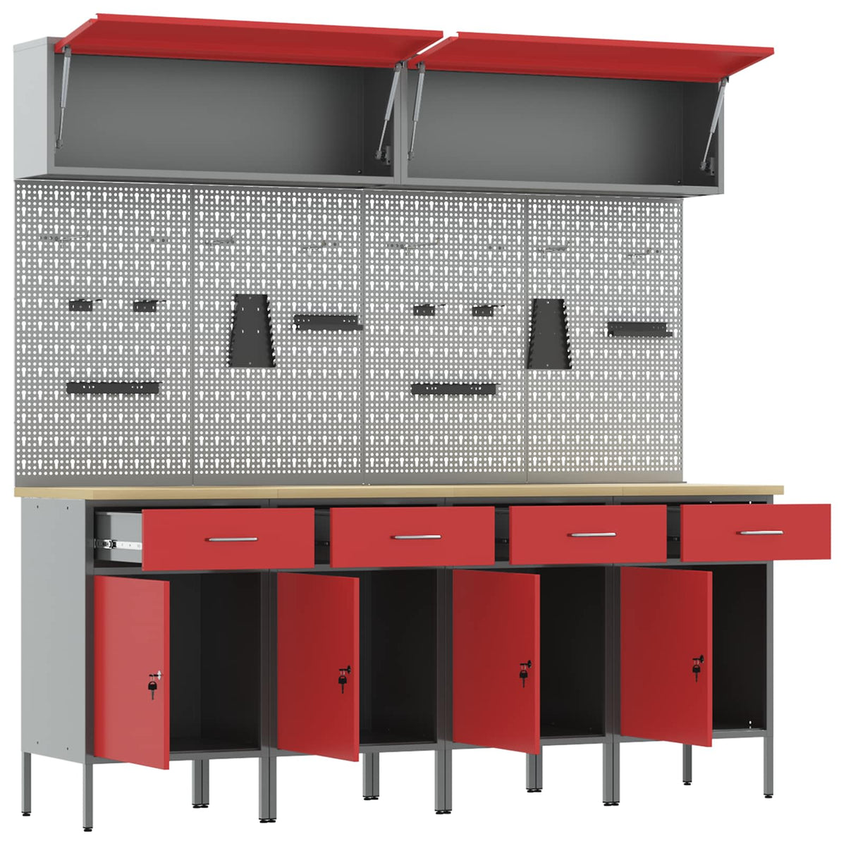 Werkstattschrank-System – Rot – Ansicht 5