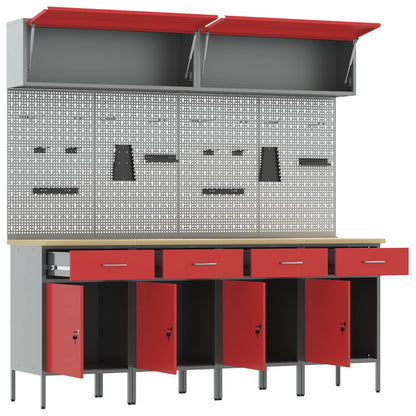 Werkstattschrank-System – Rot – Ansicht 5