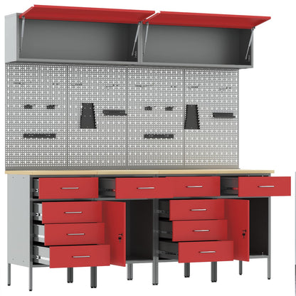 Werkstattschrank-System – Rot – Ansicht 5