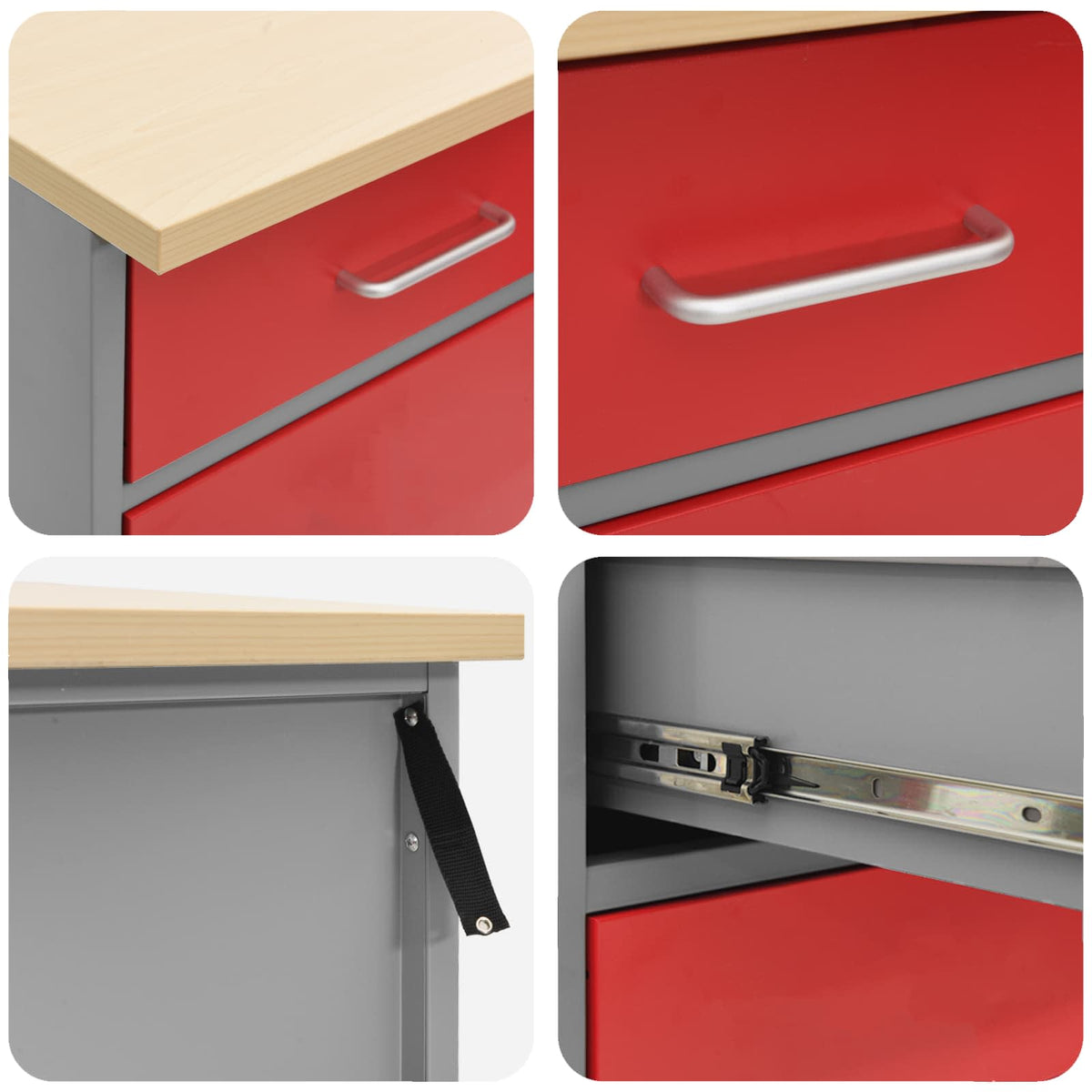 Werkstattschrank-System – Rot – Ansicht 7