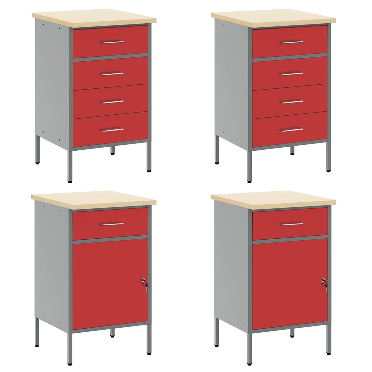 Werkstattschrank-System – Rot – Ansicht 7