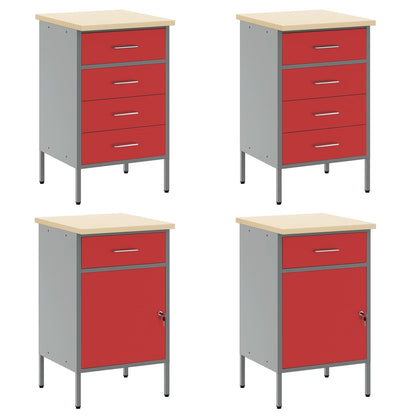 Werkstattschrank-System – Rot – Ansicht 7