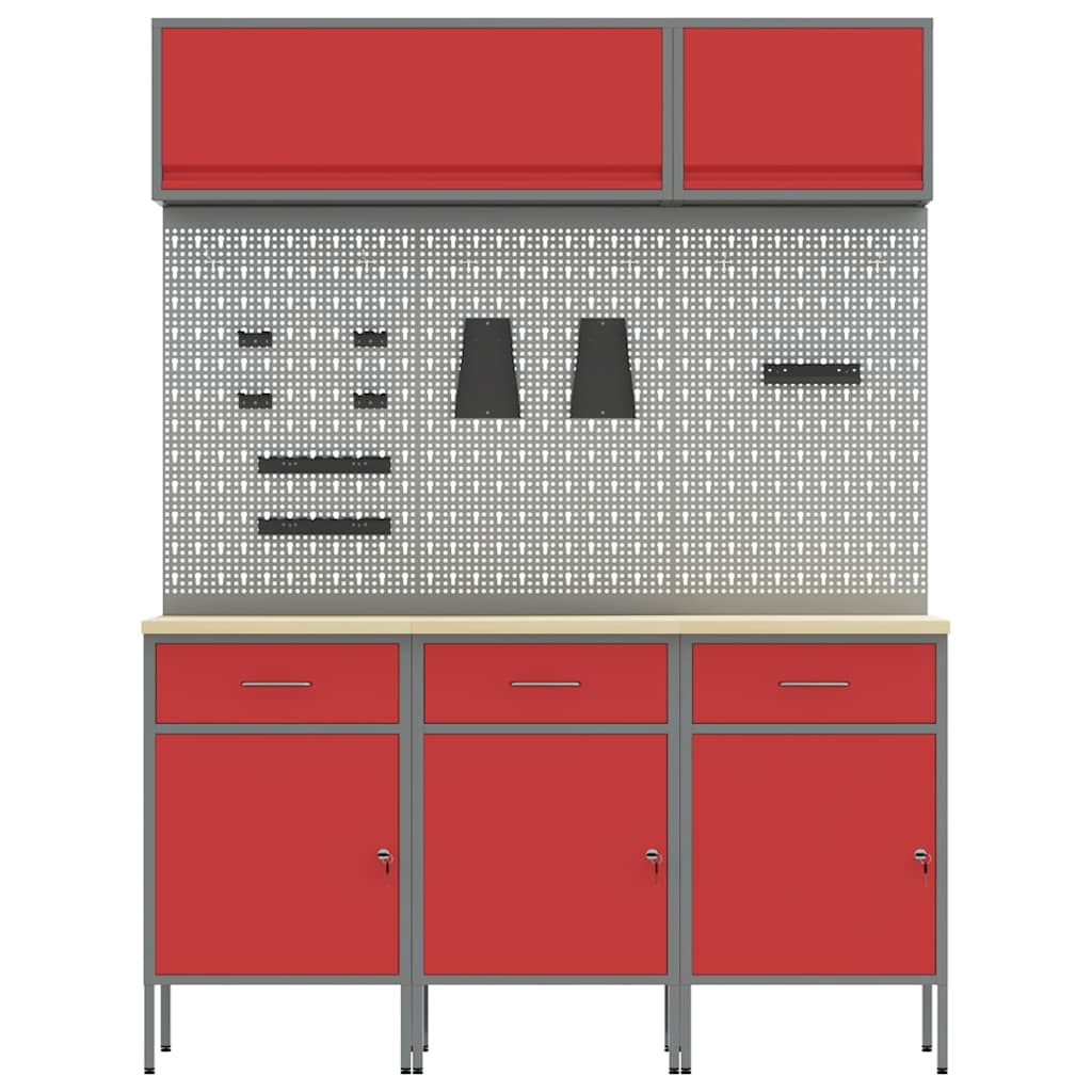 Werkstattschrank-System – Rot – Ansicht 8