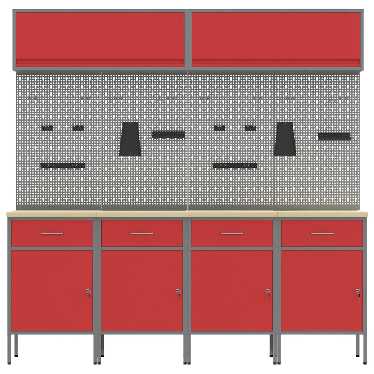 Werkstattschrank-System – Rot – Ansicht 8