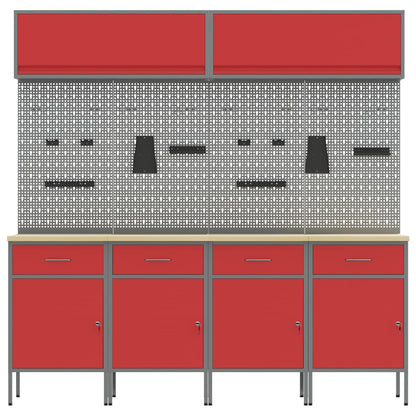 Werkstattschrank-System – Rot – Ansicht 8