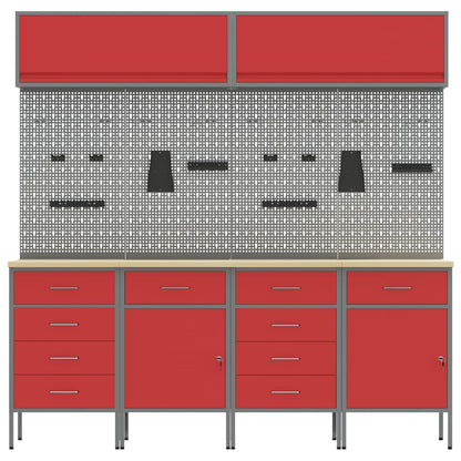 Werkstattschrank-System – Rot – Ansicht 8