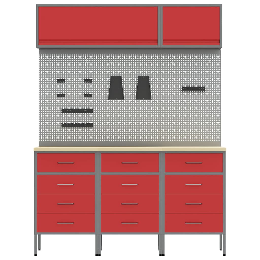 Werkstattschrank-System – Rot – Ansicht 9