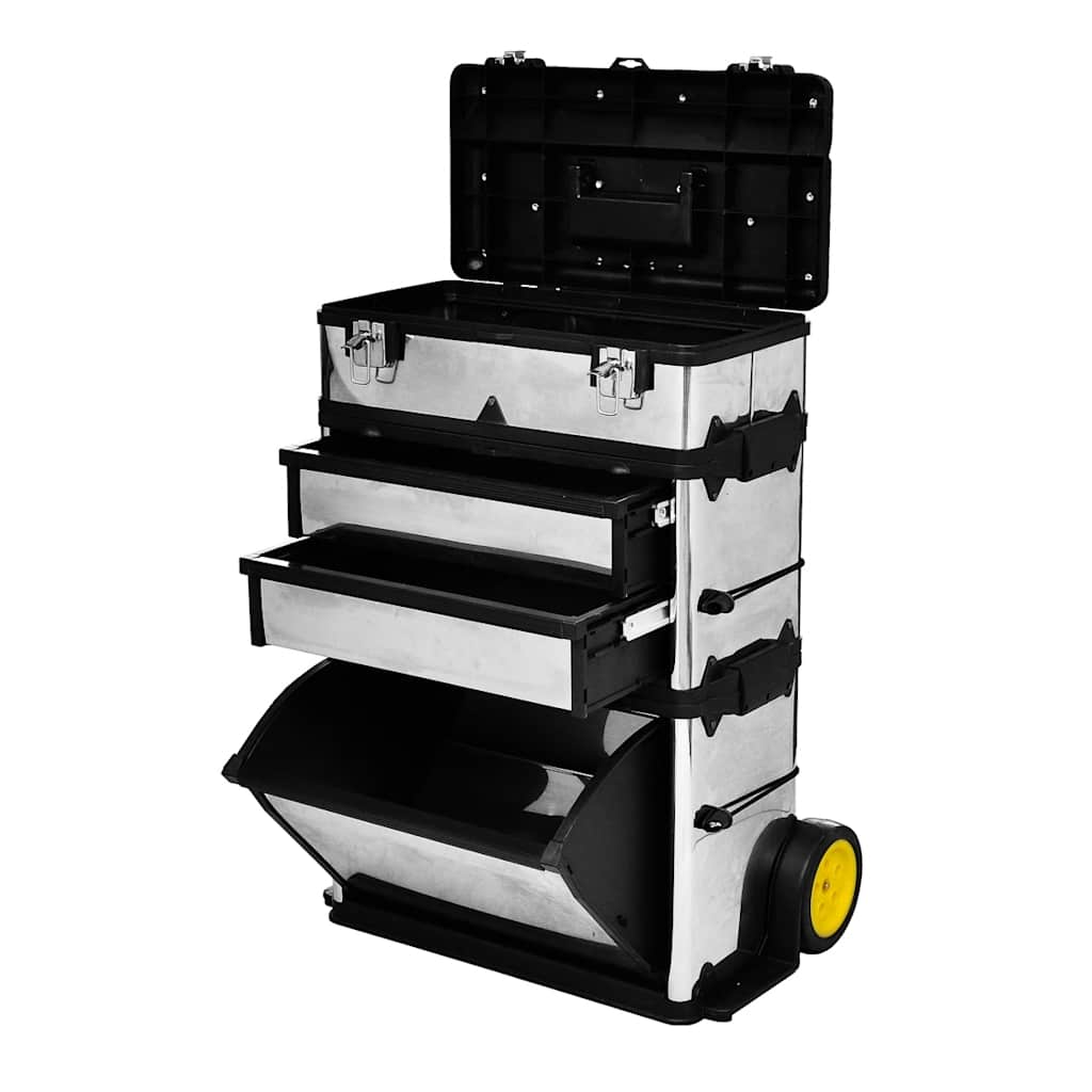 Mobiler Werkzeugtrolley 3-teilig mit Rollen – Ansicht 2