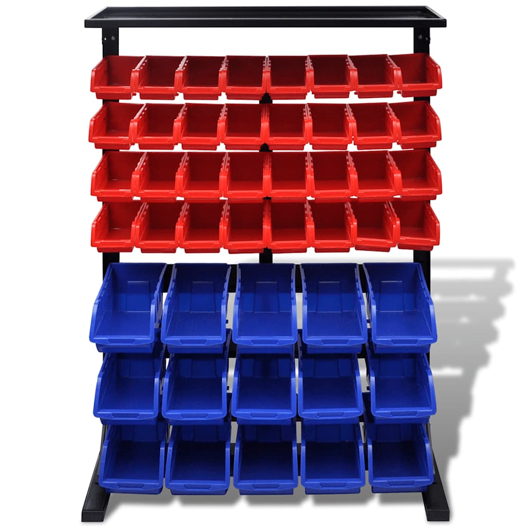 Werkstattboxen-Set mit Ständer – 47 Sichtlagerboxen – Ansicht 2